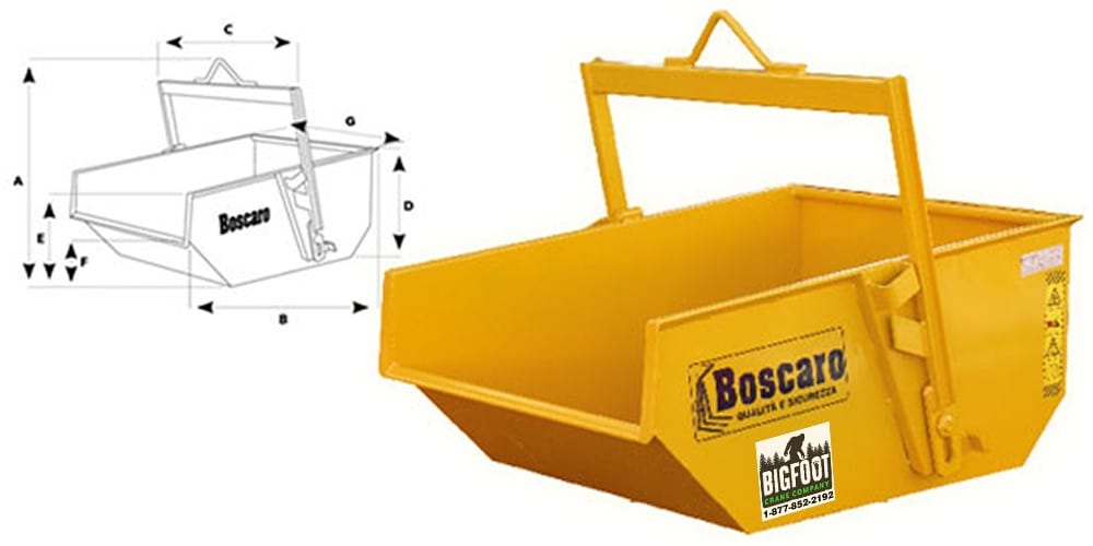 Self Dumping Bins AD Series By Boscaro Bigfoot Crane Company